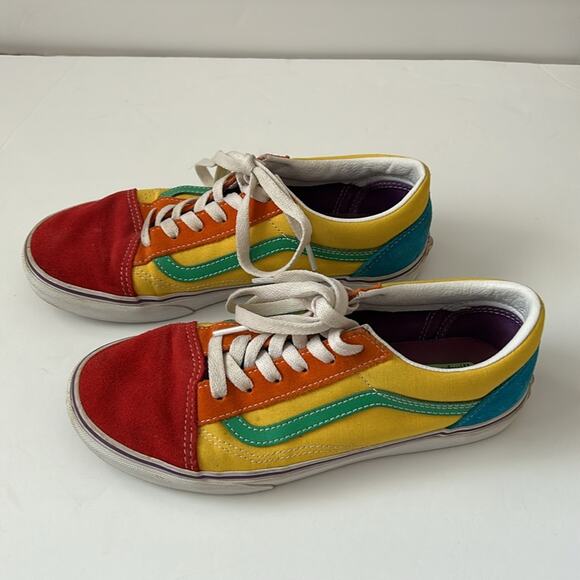 Vans Shoes Ladies Old School Anaheim Factory Rainbow Casual Sneakers 6 - Picture 3 of 7